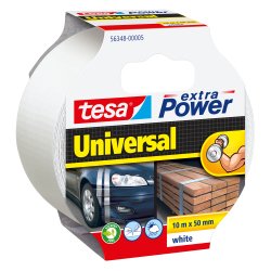 Nastro adesivo Extra Power Universal - 5 cm x 10 m - bianco - Tesa