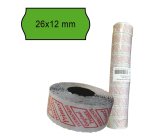 Rotolo da 1000 etichette a onda per Printex Smart 8/2612 - 26x12 mm - adesivo permanente - verde - Printex - pack 10 rotoli