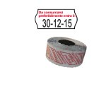 Printex - pack 10 rotoli Rotolo da 1000 etichette a onda per Printex Smart 8/2612 - DA CONSUMARSI  - 26x12 mm - adesivo permanente - bianco -