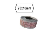 Rotolo da 1000 etichette a onda per Printex Smart 16/2616 e Z Maxi 6/2616 - 26x16 mm - adesivo permanente - bianco - Printex - pack 10 rotoli