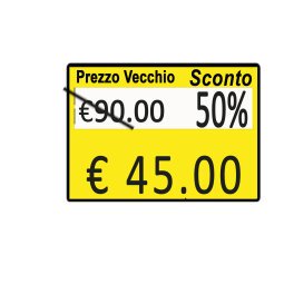 Rotolo da 600 etichette per Printex Z 17 - PREZZO VECCHIO SCONTO  - 26x19 mm - adesivo permanente - giallo - Printex - pack 10 rotoli