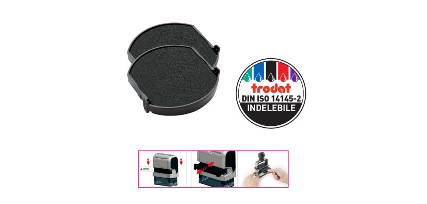 Tampone di ricambio 6/4642 - nero - Trodat - conf. 2 pezzi