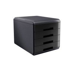 ARDA 18P4PN desk drawer organizer Polypropylene (PP), Polystyrol Black