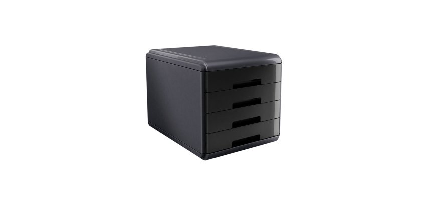ARDA 18P4PN desk drawer organizer Polypropylene (PP), Polystyrol Black