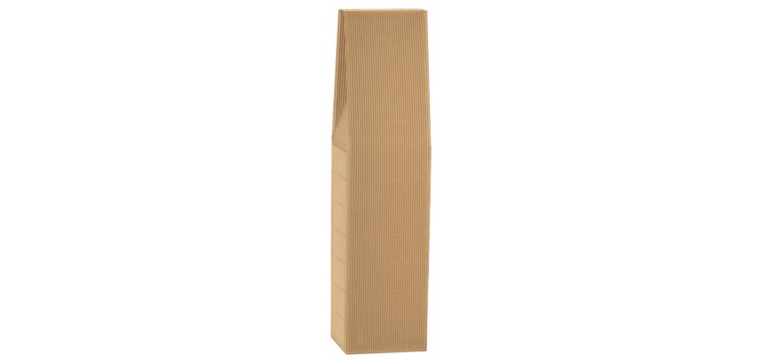 Scatola Onda - 1 bottiglia - in cartone - 9 x 9 x 37 cm - avana - Scotton