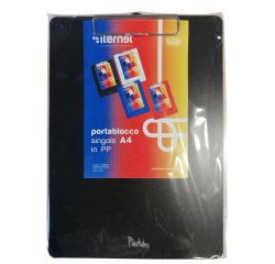 Portablocco con molla in metallo - copertina in PPL - A4 - nero - Iternet