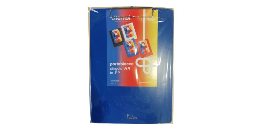 Portablocco con molla in metallo - copertina in PPL - A4 - blu - Iternet