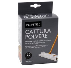 Panno catturapolvere - antistatico - 22x28 cm - bianco - Perfetto - conf. 20 pezzi