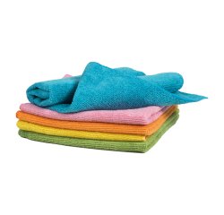 Panno in microfibra - multiuso - 40x40 cm - colori assortiti - Blu Dimora - conf. 5 pezzi