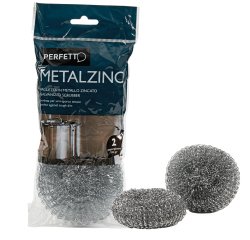 Spugna zincata - 30 gr - metallo zincato - Perfetto - conf. 2 pezzi