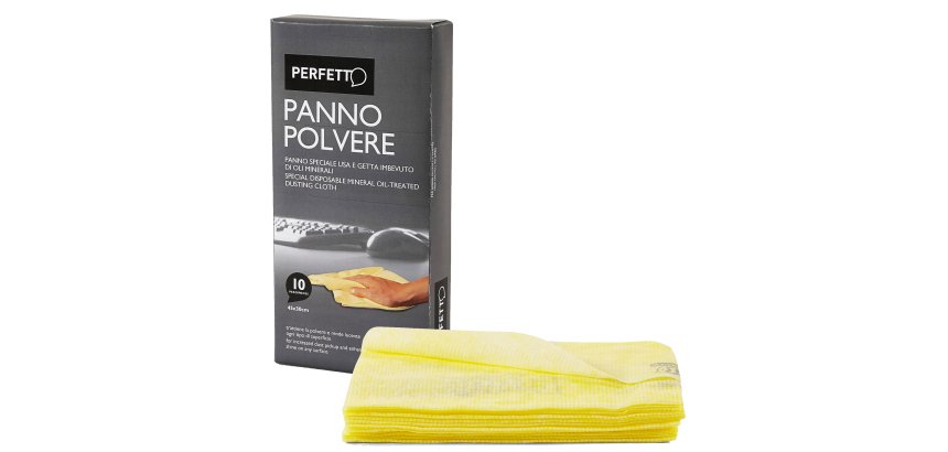 Panno Pulipolvere - con oli minerali - 45x30 cm - giallo - Perfetto - conf. 10 pezzi