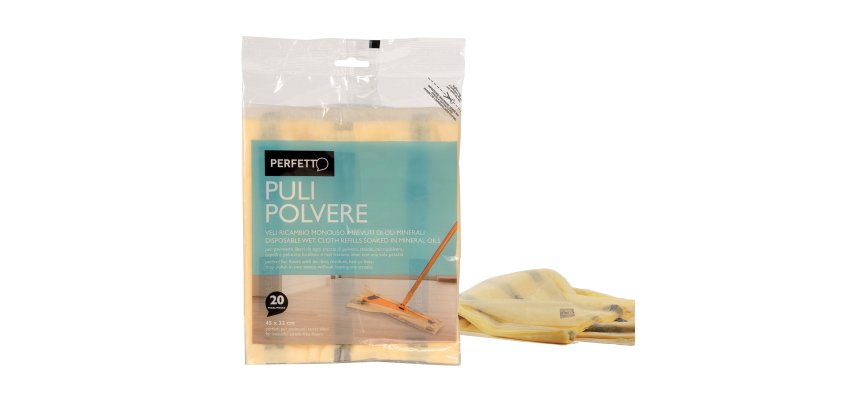 Retine di ricambio per scopa Pulipolvere - 45x22 cm - giallo - Perfetto - conf. 20 pezzi