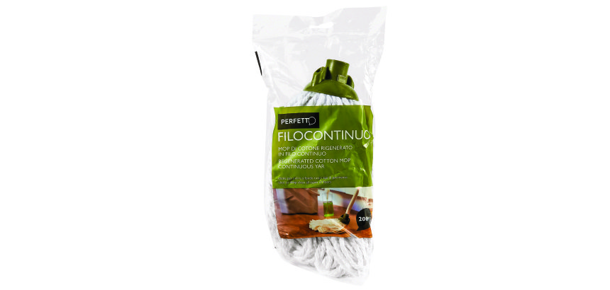 Mop Filocontinuo - cotone - 200 gr - bianco - Perfetto