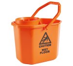 Secchio con strizzatore - PPL riciclabile - 12 L - rosso - PerfettoFactory