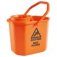 Secchio con strizzatore - PPL riciclabile - 12 L - rosso - PerfettoFactory