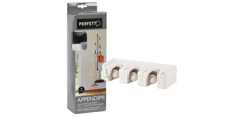 Appendi scope/attrezzi - 9,2x2,7x6,6 cm - 3 posti - Perfetto