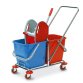 Carrello per pulizie Tucson - 50 L - 63 x 35 x 90 cm - rosso/blu - In Factory