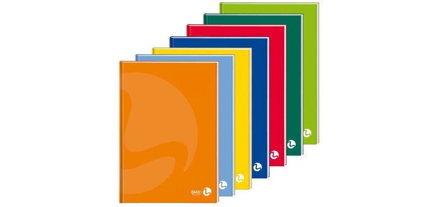 Maxiquaderno Color 80 - A4 -  5mm - 96 fogli - 80gr - cartonato - BM