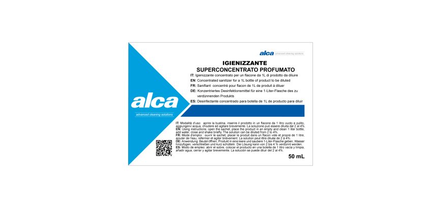 Igienizzante Linea Monodose - super concentrato/profumato - Alca - bustina da 50 ml