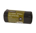 Sacchi per rifiuti Classic Small - 50x60 cm - 30 L - 20 micron - nero - Perfetto - rotolo da 20 sacchetti