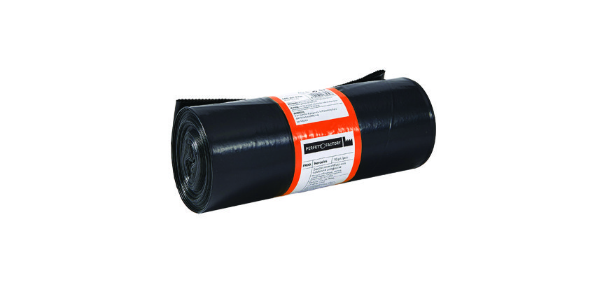 Sacchi per rifiuti Hercules - 90x120 cm - 150 L - 50 micron - nero - PerfettoFactory - rotolo da 10 sacchetti
