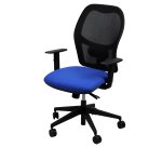 Seduta operativa Hubble HUHU - tessuto Eco - braccioli regolabili - blu - Unisit