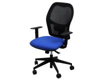 Seduta operativa Hubble HUHU - tessuto Eco - braccioli regolabili - blu - Unisit