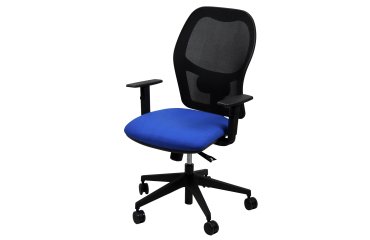 Seduta operativa Hubble HUHU - tessuto Eco - braccioli regolabili - blu - Unisit