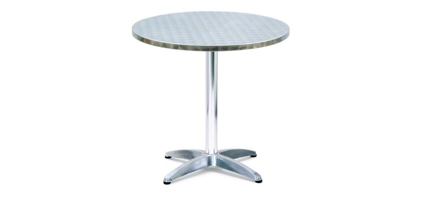 Tavolo bar - tondo - diametro 70 cm - altezza 70 cm - alluminio/acciaio - Serena Group