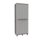 Armadio JWood 268 - 2 ante - 68 x 37,5 x 170 cm - PPL - effetto legno - grigio tortora - Terry