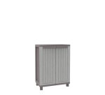 Armadietto JWood 68 - 2 ante - 68 x 37,5 x 91,5 cm - PPL - effetto legno - grigio tortora - Terry