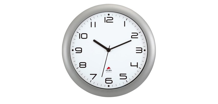 Orologio da parete Hornew - diametro 30 cm - grigio metal - Alba