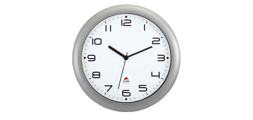 Orologio da parete Hornew - diametro 30 cm - grigio metal - Alba