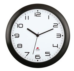 Orologio da parete Hornew - diametro 30 cm - nero - Alba