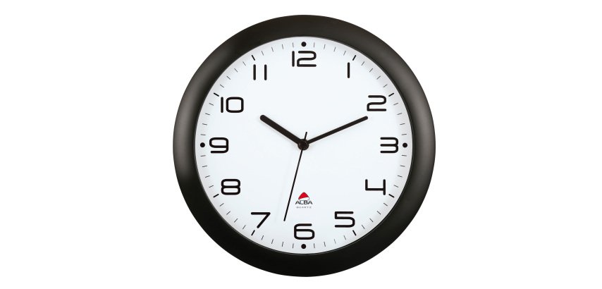 Orologio da parete Hornew - diametro 30 cm - nero - Alba