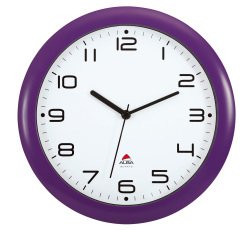 Orologio da parete Hornew - diametro 30 cm - viola - Alba