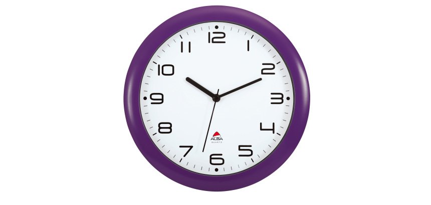 Orologio da parete Hornew - diametro 30 cm - viola - Alba