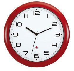 Orologio da parete Hornew - diametro 30 cm - rosso - Alba