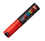 Marcatore a base d'acqua Uni Posca PC8K  - punta a scalpello 8,0mm - rosso - Uni Mitsubishi