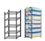 Scaffale RANG'ECO - modulo base - 5 ripiani - 100 x 70 x 200 cm - grigio - Paperflow