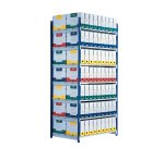 Scaffale RANG'ECO - modulo base - 5 ripiani - 100 x 70 x 200 cm - grigio - Paperflow