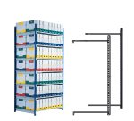 Scaffale RANG'ECO - modulo aggiunta - 5 ripiani - 100 x 70 x 200 cm - grigio - Paperflow