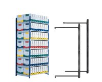 Scaffale RANG'ECO - modulo aggiunta - 5 ripiani - 100 x 70 x 200 cm - grigio - Paperflow