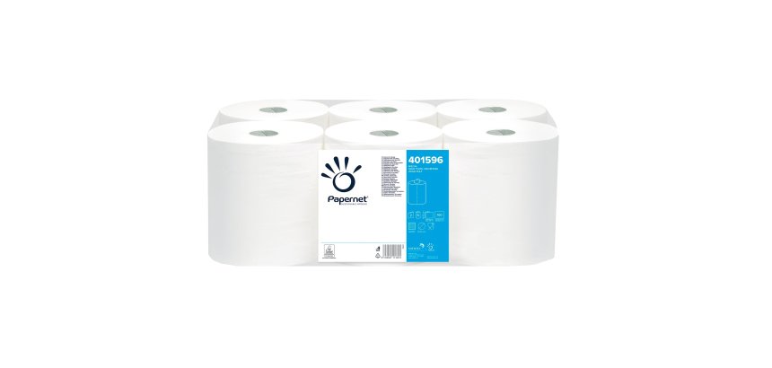Asciugamani in rotolo Centrefeed - Maxi - 197 mm x 137 mt - diametro 19,3 cm - 2 veli - 18 gr - goffratura micro - bianco - Papernet