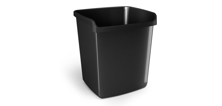 Cestino gettacarte Mydesk - altezza 32,3 cm - 15 L - nero - Arda