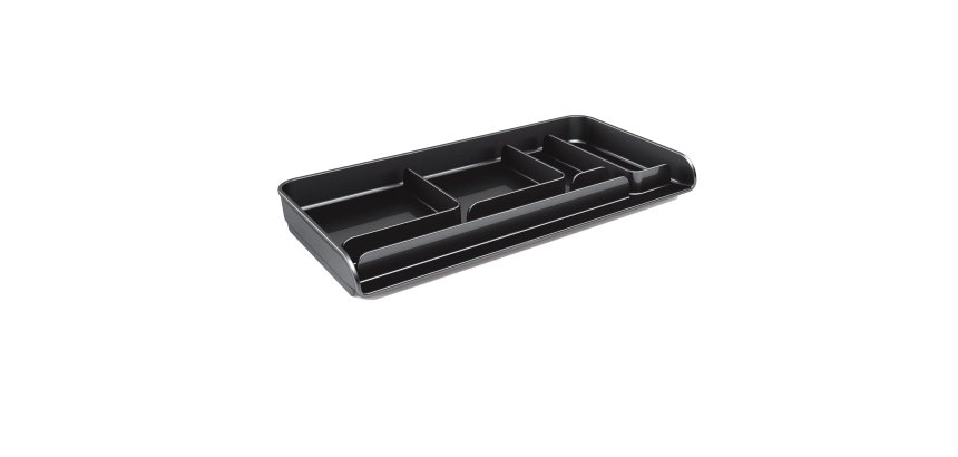 Vaschetta portacancelleria Mydesk - 26,1 x 12,5 x 2,8 cm - nero - Arda
