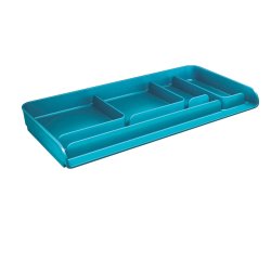 Vaschetta portacancelleria Mydesk - 26,1x12,5x2,8 cm - turchese - Arda