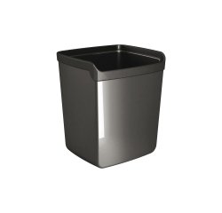 Bicchiere portapenne Mydesk - 8,7x7,4x10 cm - nero - Arda