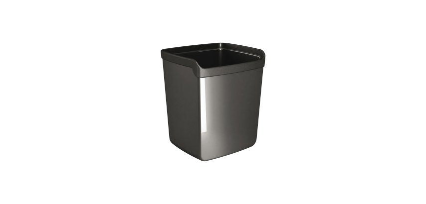 Bicchiere portapenne Mydesk - 8,7 x 7,4 x 10 cm - nero - Arda