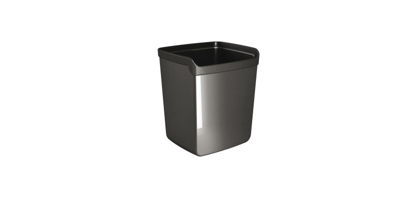 Bicchiere portapenne Mydesk - 8,7 x 7,4 x 10 cm - nero - Arda